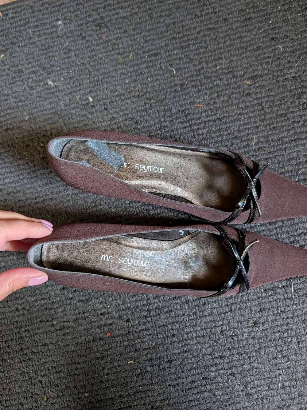 Vintage Stuart Weitzman Mr Seymour Women's Pointed Toe Brown with Bow